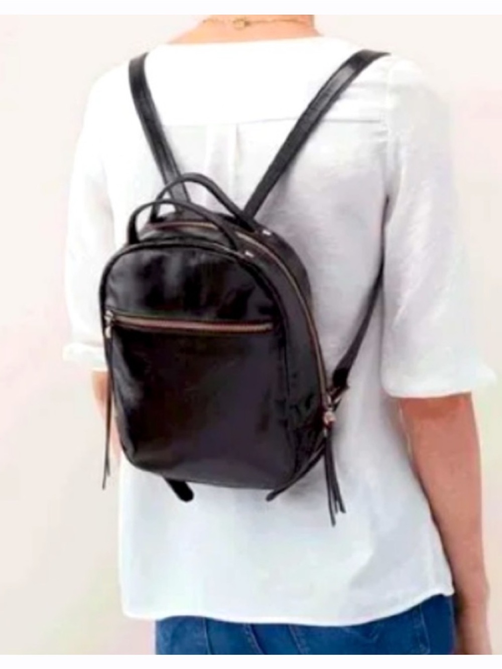 Hobo International Hogan Classic Black Mini Leather Backpack